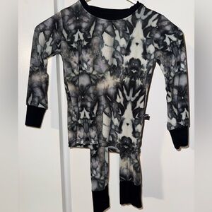 Peregrine Black and White Patterned Pajama Set